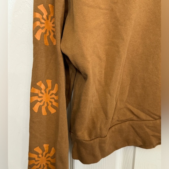 Retro RVCA Brown 70s Vibe Crew SUN Art Surf Women’s S Sweatshirt - Picture 4 of 6